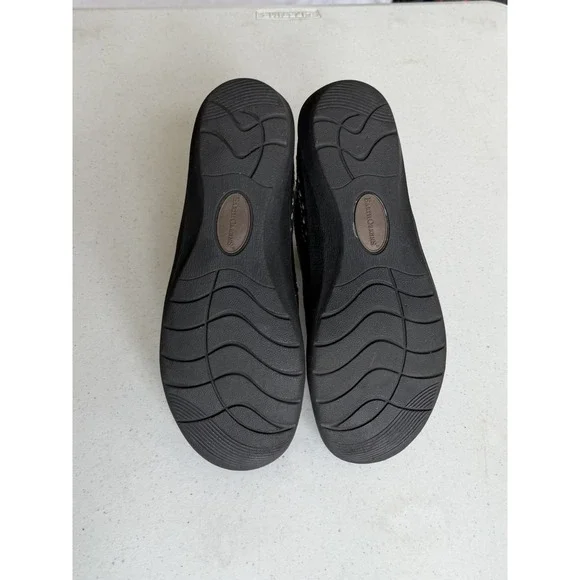 Earth Origins Black Leather Loafers Leona Size 8 M Slip-On Flats Shoes - Picture 9 of 14